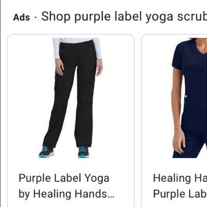 Black Scrub pants by Healing Hands